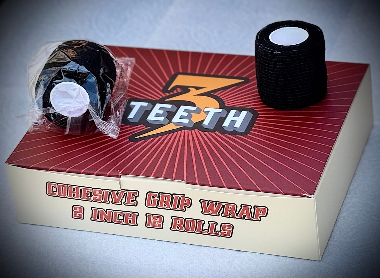 3 TEETH COHESIVE BANDAGE - 2" BLACK