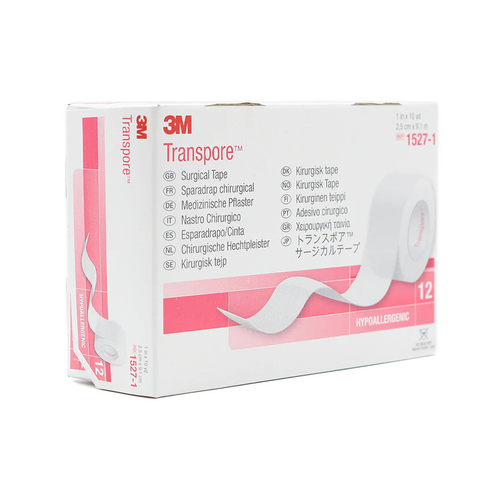 3M TRANSPORE (CLEAR) SURGICAL TAPE - 1"